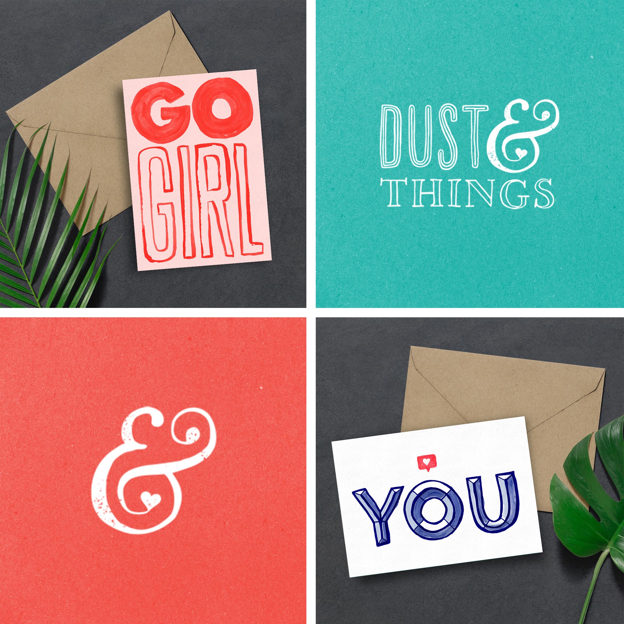 dust and things illustration graphic design greeting cards branding brand business marketing
