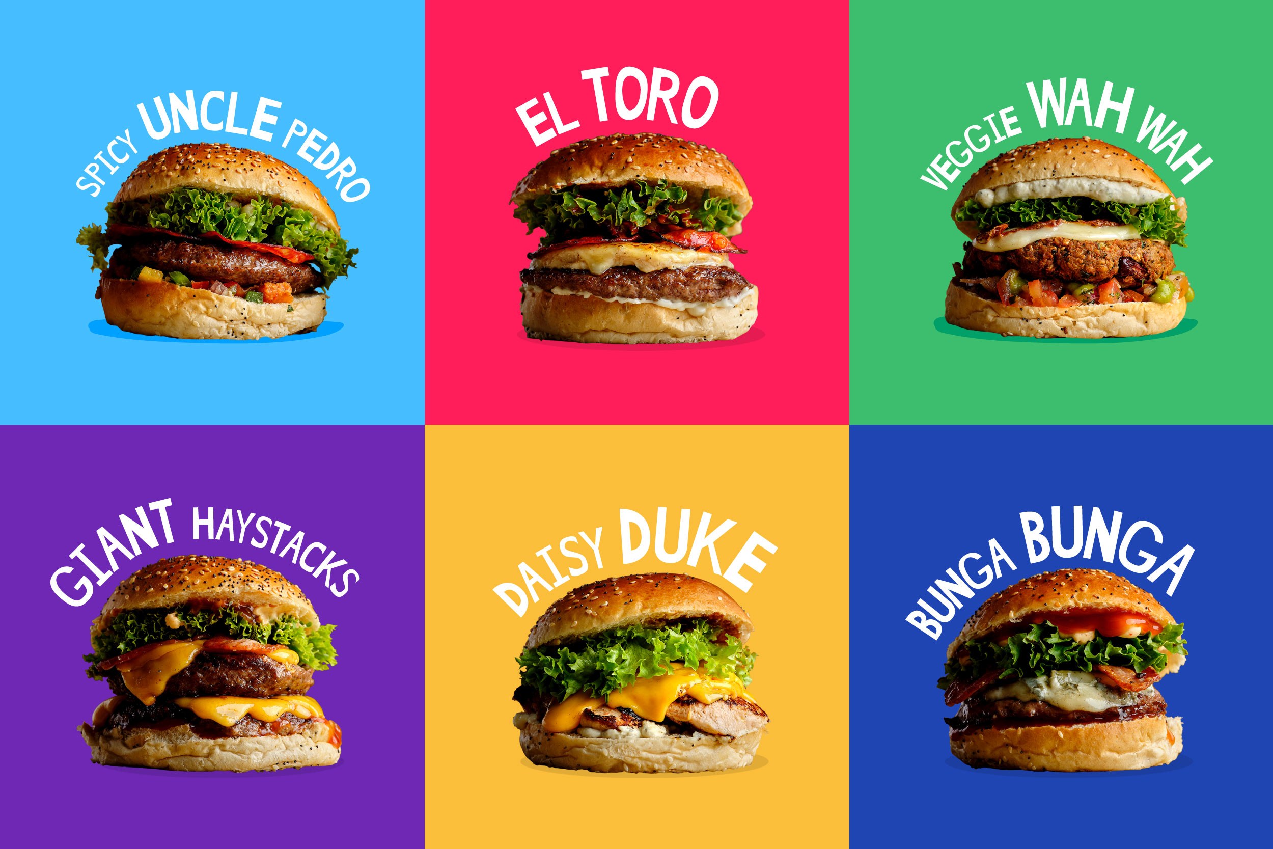 The Grazing Shed Super Tidy Burgers Branding Graphic Design
