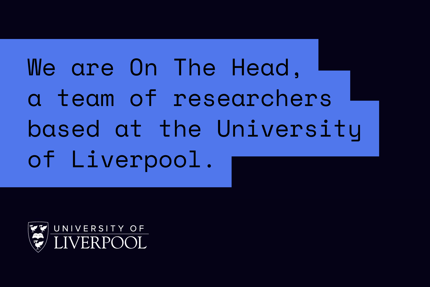 On The Head Football Liverpool University Mental Health Research Brand Design Branding Logo