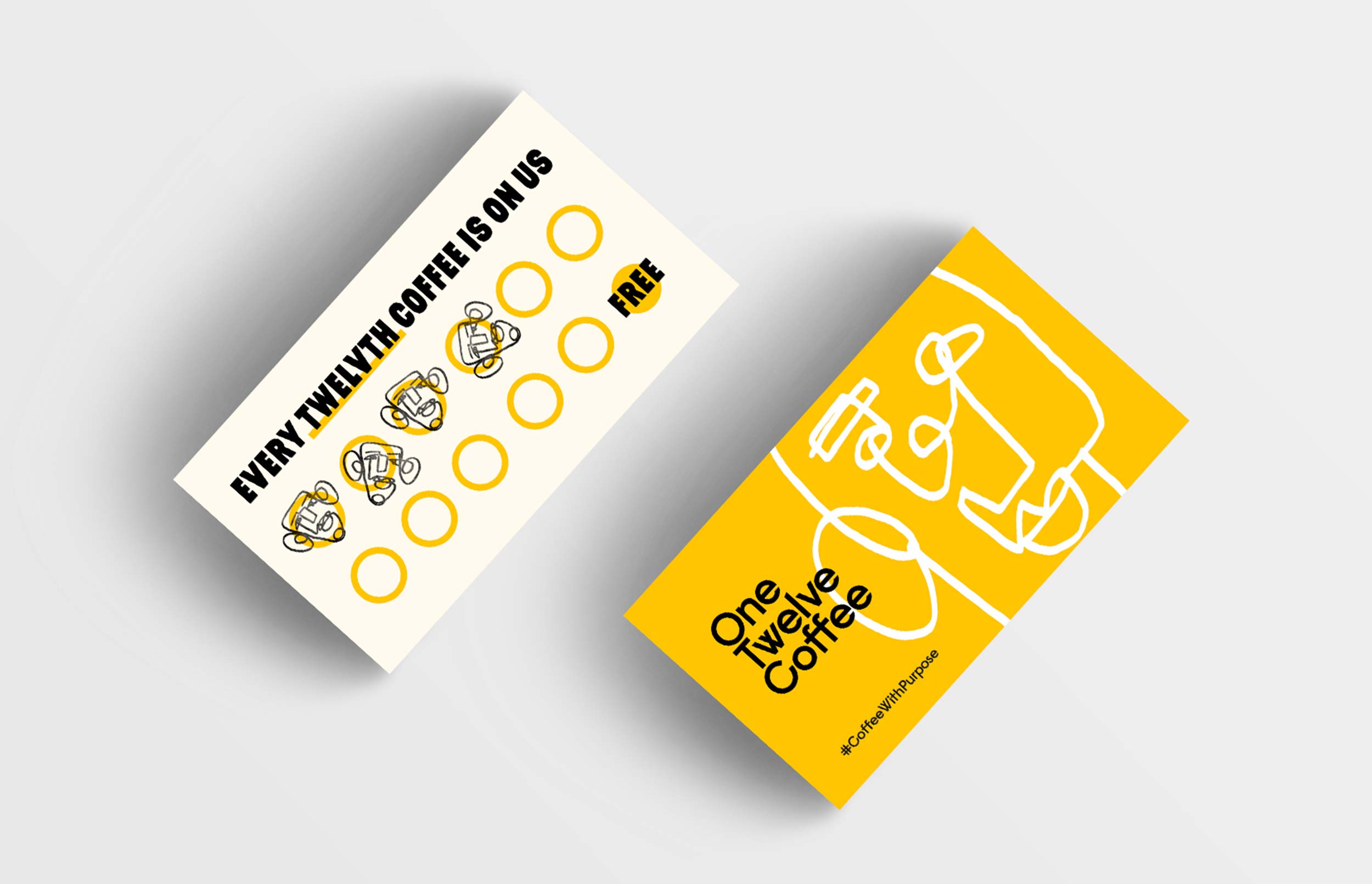 one twelve coffee shop newport branding brand graphic design illustration dynamic pobl housing homeless signpainting cardiff wales yellow