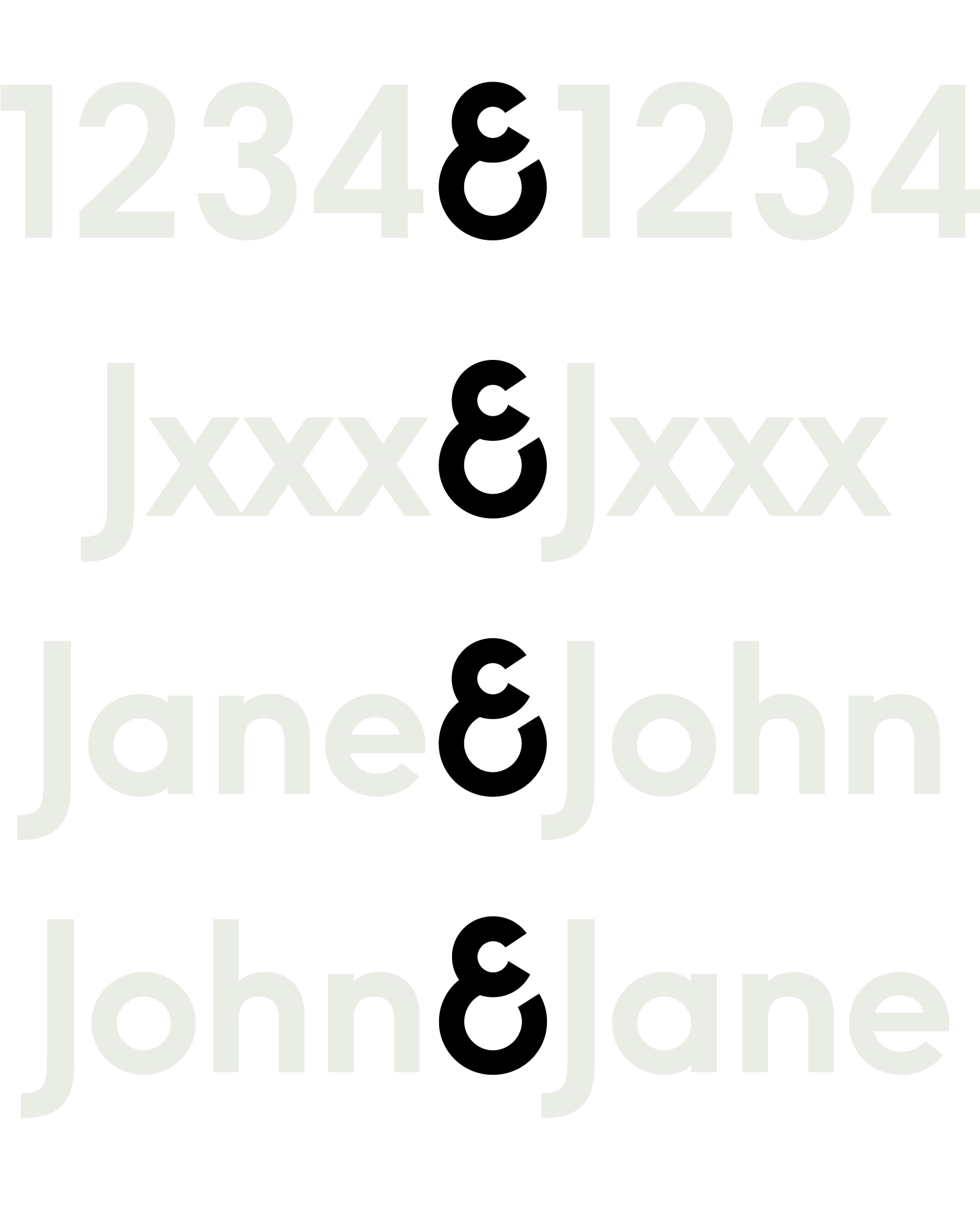 John & Jane Logo Typography Ampersand 
