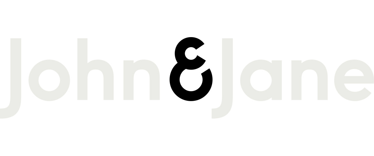 John & Jane Logo Typography Ampersand 