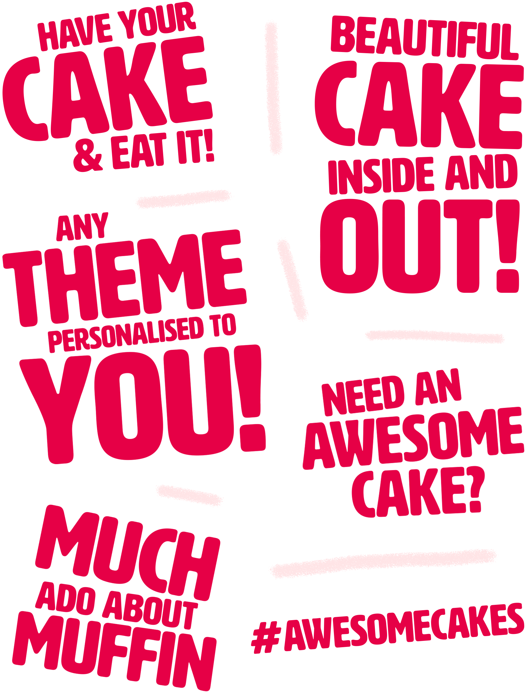 we make awesome cakes brand logo graphic design branding cardiff cake marketing campaign type typography