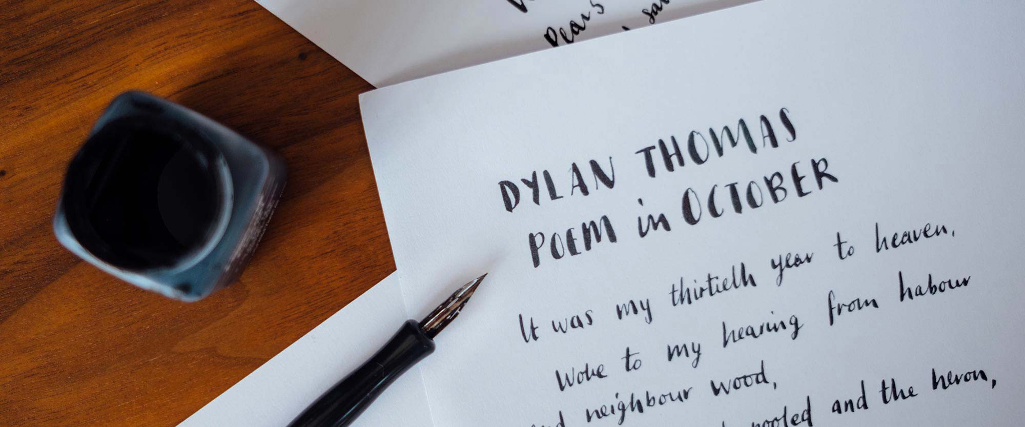 Dylan Thomas Calligraphy Typography Poem 