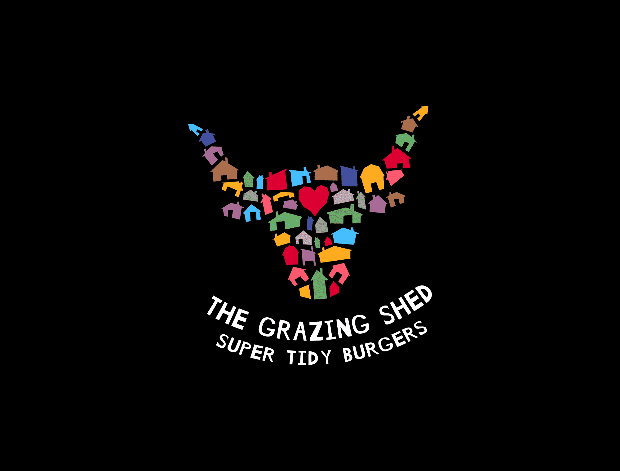 grazing shed cardiff cow art design pritchard vegan dirty sanchez veganuary burger logo