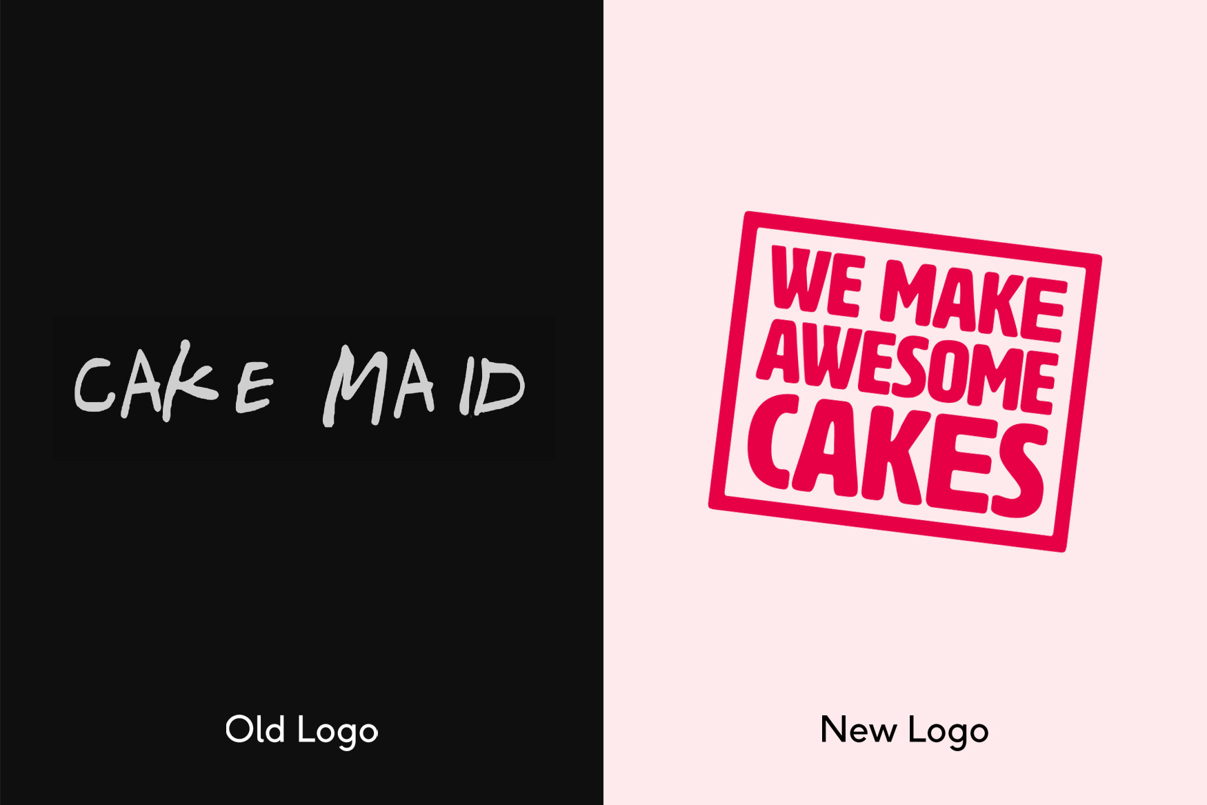 we make awesome cakes brand logo graphic design branding cardiff cake marketing campaign type typography