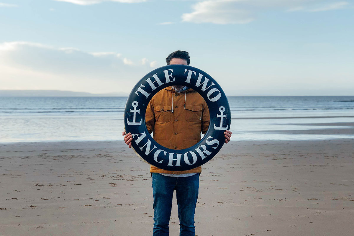 The Two Anchors Brand Branding Signage Seafood Fish Brand Graphic Design Photography Shellfish Logo Ogmore-by-Sea Wales Type Typography