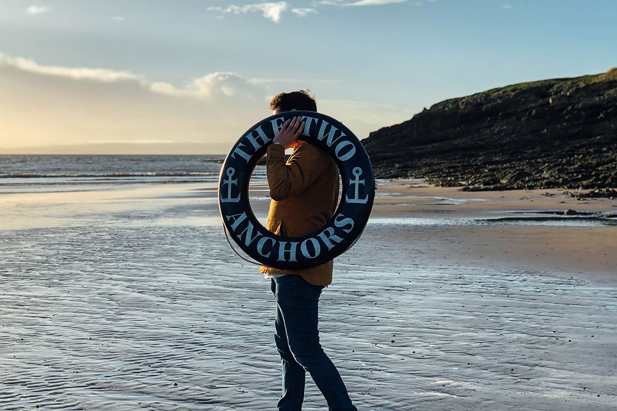 The Two Anchors Brand Branding Signage Seafood Fish Brand Graphic Design Photography Shellfish Logo Ogmore-by-Sea Wales Type Typography